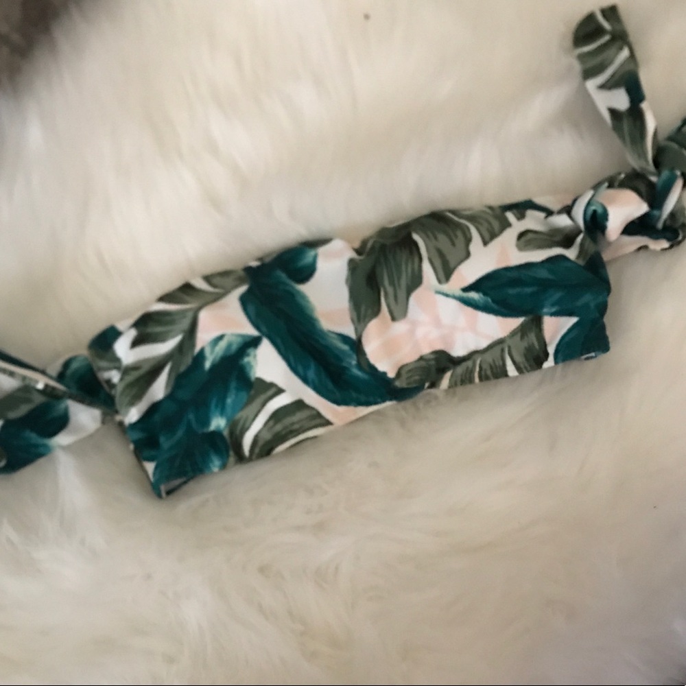 Hollister Bandeau swim top with shoulder ties